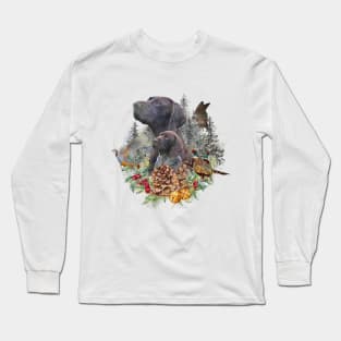 German Shorthaired Pointer in winter Long Sleeve T-Shirt